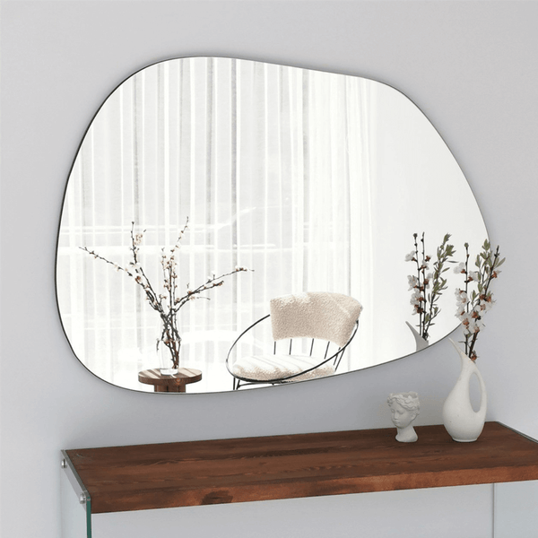 Gozos - Runde Spiegel Moderner Hartglas 90x70x2,2 CM - Xabia Series Spiegel